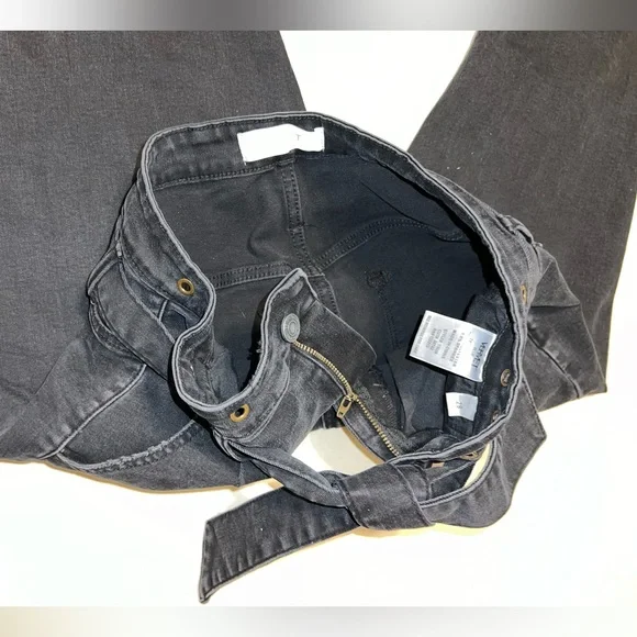 Vervet 29 Black Erika Stretch Mom Jeans | High Waist | Distressed | Tie Waist - Picture 14 of 16